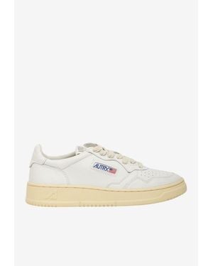 Autry Medalist Low-Top Leather Sneakers - White