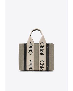 Chloé Small Woody Tote Bag - Natural