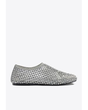 Strategia Perforated Ballet Flats - White