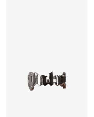 Palm Angels Rounded Logo Ring - White