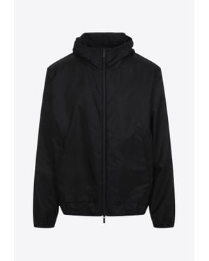 Moncler Granier Zip-Up Windbreaker Jacket - Black