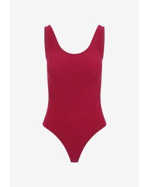 Wolford Slash String Sleeveless Bodysuit - Red
