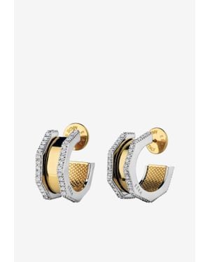 Eera Tubo 18-Karat Earrings With Diamonds - Metallic