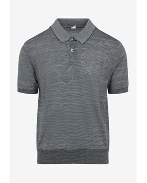 Berluti Scritto Wool Polo T-Shirt - Grey