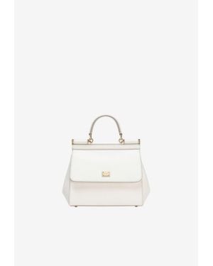 Dolce & Gabbana Medium Sicily Top Handle Bag - White