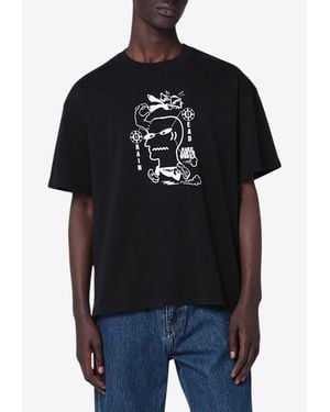 Brain Dead Earth Works Printed T-Shirt - Black