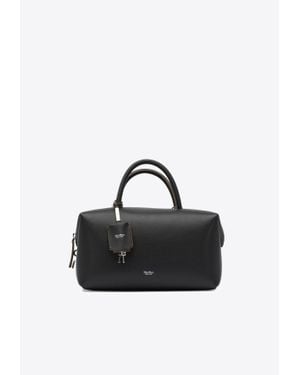 Max Mara Medium Leather Top Handle Bag - Black