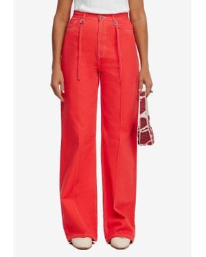 Acler Dales Straight-Leg Jeans - Red