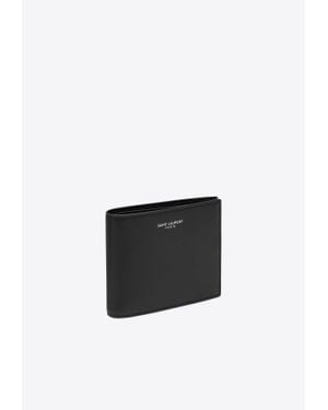 Saint Laurent Bi-Fold Leather Wallet - White