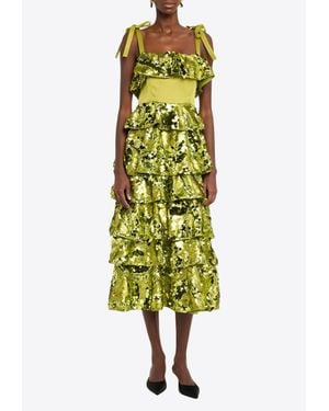 AKNVAS Asta Sequin Dress - Green