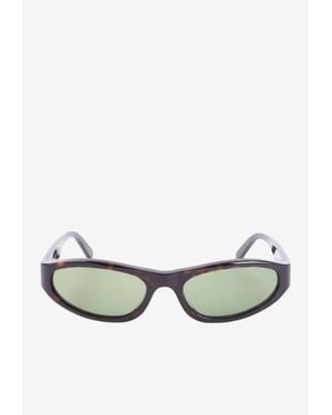 Marni Yozamei Oval Sunglasses - Green
