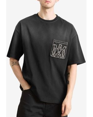 Amiri Ma Outlined Crewneck T-Shirt - Black