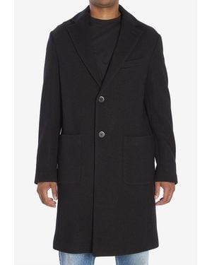 Barena Baron Lanoso Long Coat - Black
