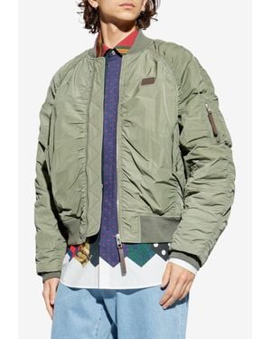 Moschino Zip-Up Bomber Jacket - Gray