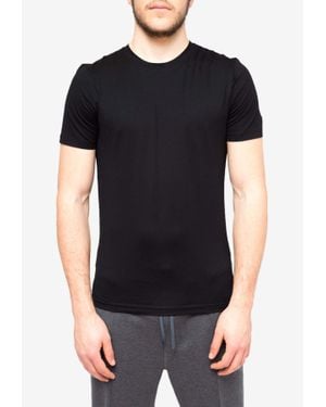 Prada Logo Patch Essential T-Shirt - Black