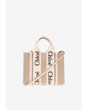 Chloé Small Woody Tote Bag - Natural