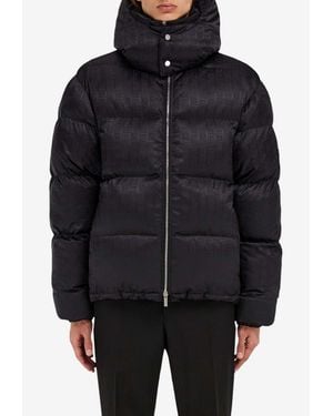 Ferragamo Monogram Jacquard Padded Jacket - Black