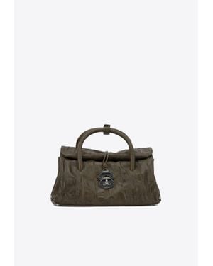 Zanellato Small Dotta Plisse Shoulder Bag - Green