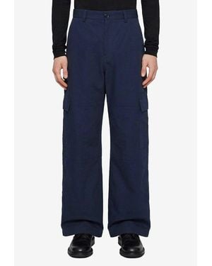 Balenciaga Wide-Leg Cargo Trousers - Blue