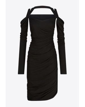 The Attico Cut-Out Midi Dress - Black