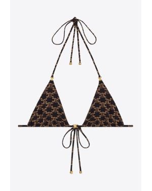 Celine Triomphe Triangle Top in Metallic | Lyst