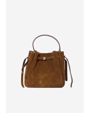 Tory Burch Romy Suede Bucket Bag - Brown