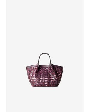 Serapian Mini Secret Mosaico Leather Shoulder Bag - Pink