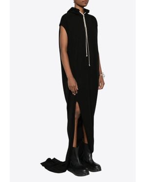 Rick Owens Edfu T Maxi Dress With Hood - Black