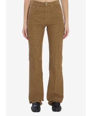 Saint Laurent Clyde Corduroy Trousers - Natural