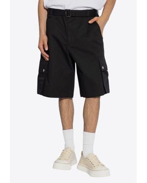 Jacquemus Le Cargo Belted Bermuda Shorts - Black