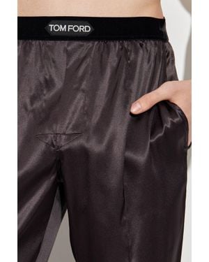 Tom Ford Silk Pyjama Bottoms - Black