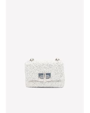 Tom Ford Mini-Soft Natalia Shoulder Bag With All-Over Sequins - Metallic