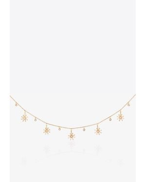 Falamank Diamond Blooms Collection 18-Karat Necklace With Diamonds - White