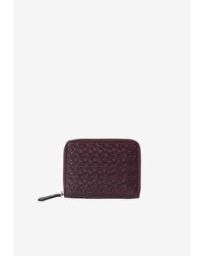 Serapian Mini Mosaico Leather Zip-Around Wallet - Purple