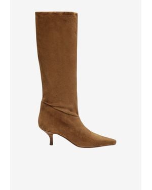 Paris Texas Rose 60 Suede Knee-High Boots - Brown