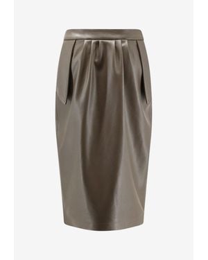 Stella McCartney Alter Mat Pencil Skirt - Brown