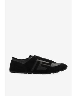 Balmain Racer 45 Nappa And Suede Sneakers - Black