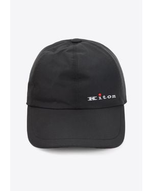 Kiton Logo Embroidered Baseball Cap - Black