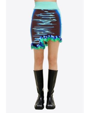 Ph5 Casey Wavy Mini Skirt - Blue
