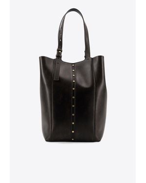 Golden Goose 24.7 Vintage Leather Shoulder Bag - Black