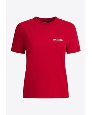 Jacquemus "Gros Grain" Short-Sleeved T-Shirt - Red