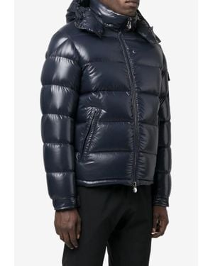 Moncler Maya Hooded Short Down Jacket - Blue