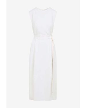 Studio Nicholson Wold Linen-Blend Midi Dress - White