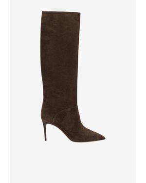 Casadei 115 Knee-High Leather Boots - Brown