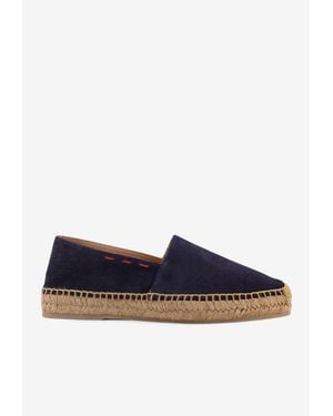 Kiton Suede Logo Espadrilles - Blue
