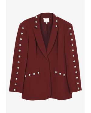 Cinq À Sept Studded Dive Blazer - Red