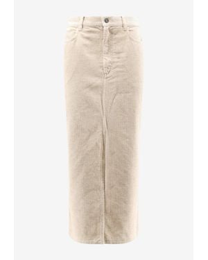 Isabel Marant Odalie Corduroy Midi Skirt - Natural