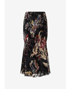 Etro Printed Midi Skirt - Black