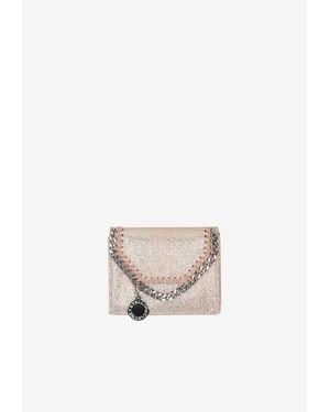Stella McCartney Falabella Chain-Trim Tri-Fold Wallet - White