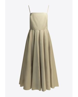 Givenchy A-Line Sleeveless Midi Dress - Natural